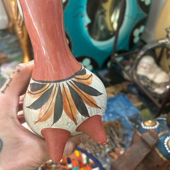 Vintage Tonala Folk Art Pottery Hand Painted Ceramic Duck Figurine, Mexico - Picture 9 of 16